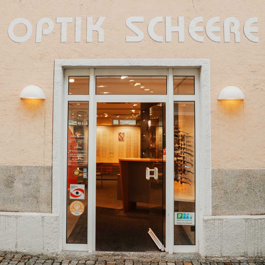 Ladeneingang Optik Scheere in Erding